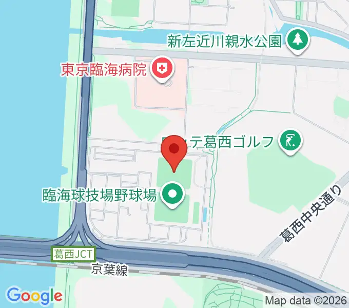 江戸川区臨海球技場多目的グラウンドの地図