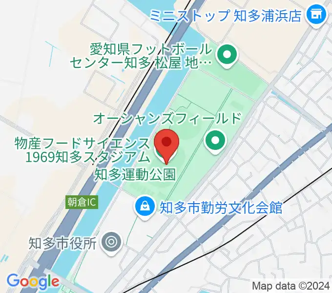 物産フードサイエンス1969知多スタジアムの地図