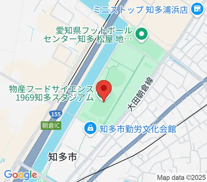 物産フードサイエンス1969知多スタジアムの地図