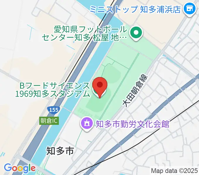 物産フードサイエンス1969知多スタジアムの地図