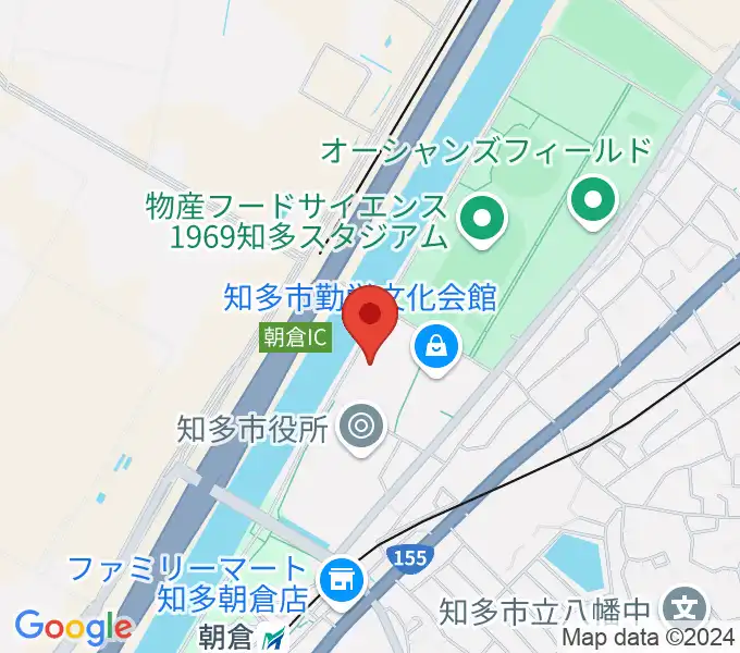 メディアス体育館ちたの地図