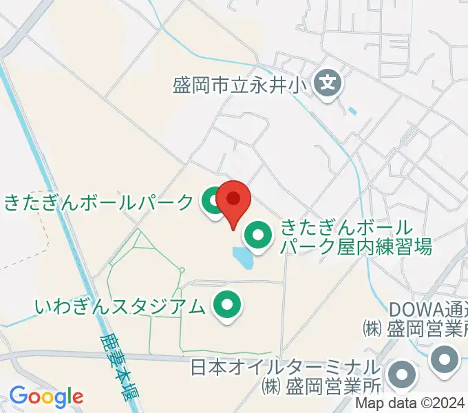 きたぎんボールパークの地図