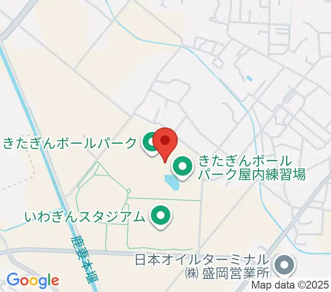 きたぎんボールパークの地図
