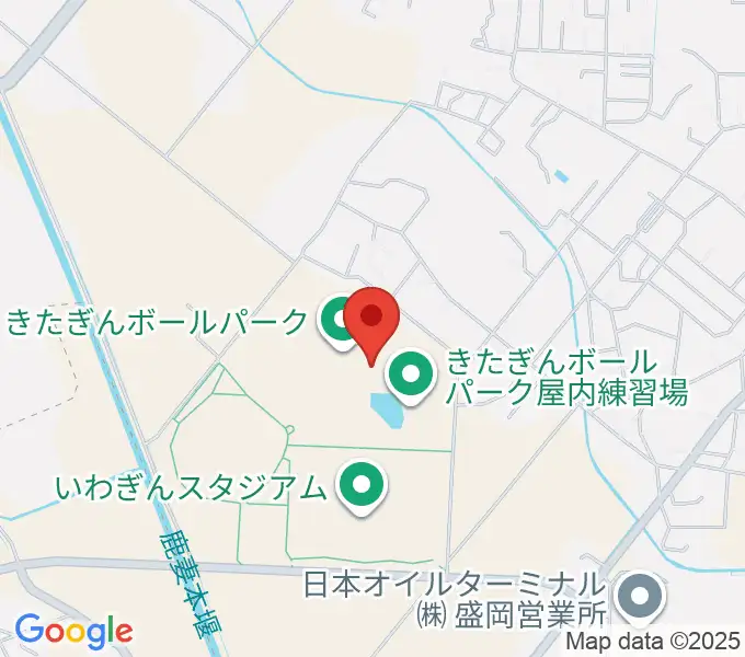きたぎんボールパークの地図