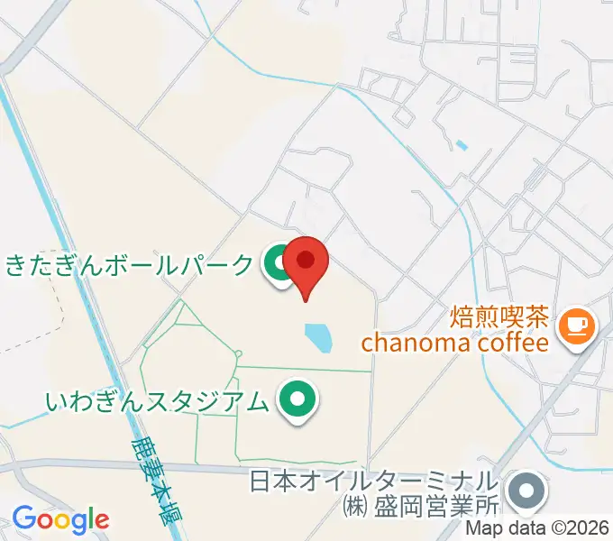 きたぎんボールパークの地図