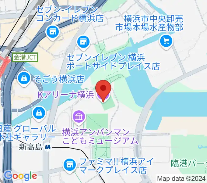 Kアリーナ横浜の地図