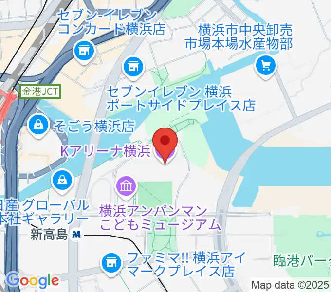 Kアリーナ横浜の地図