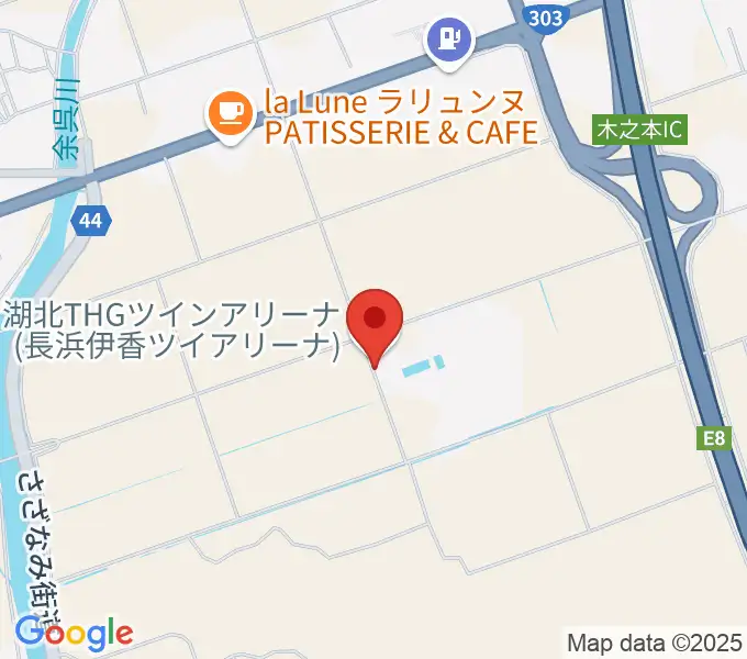 長浜伊香ツインアリーナの地図