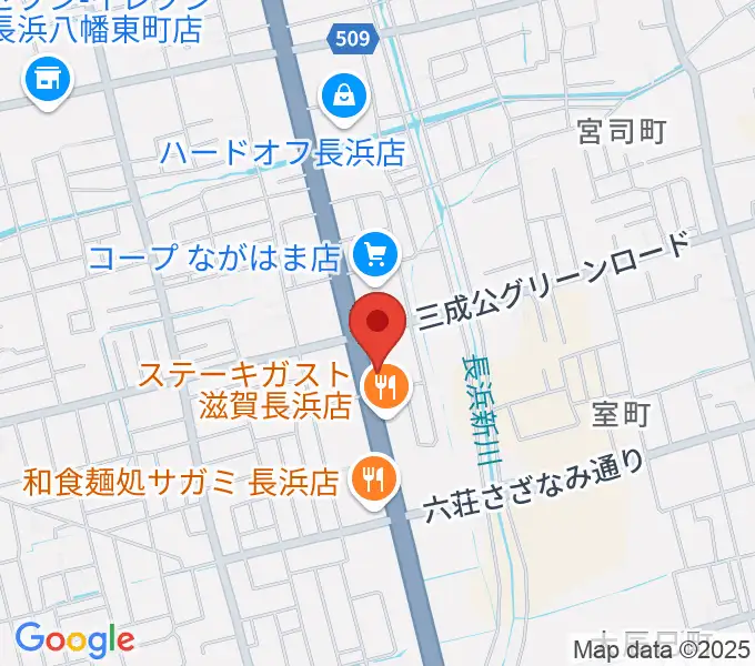 長浜市民体育館の地図