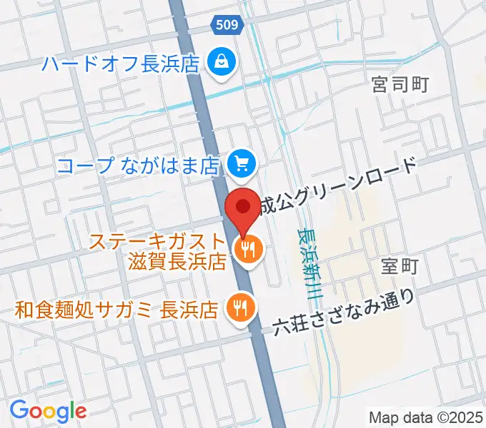 長浜市民体育館の地図