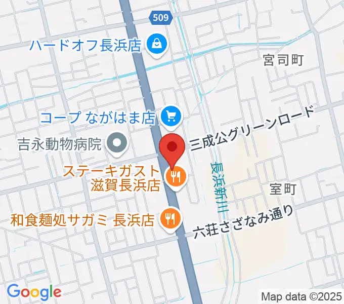 長浜市民体育館の地図