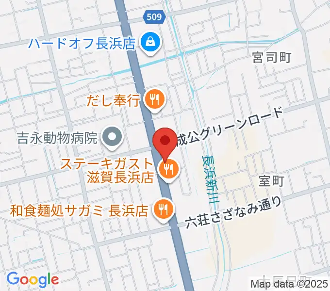 長浜市民体育館の地図
