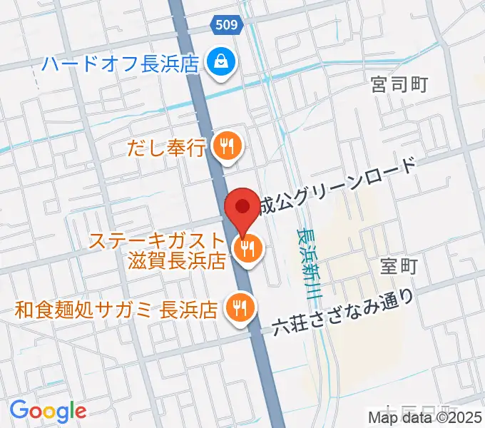 長浜市民体育館の地図