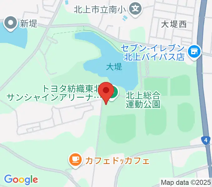 トヨタ紡織東北サンシャインアリーナの地図