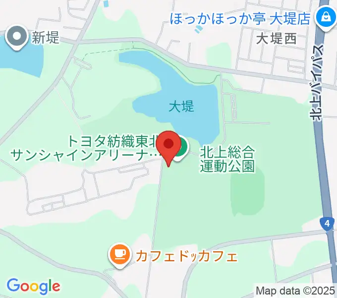 トヨタ紡織東北サンシャインアリーナの地図