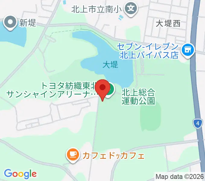 トヨタ紡織東北サンシャインアリーナの地図