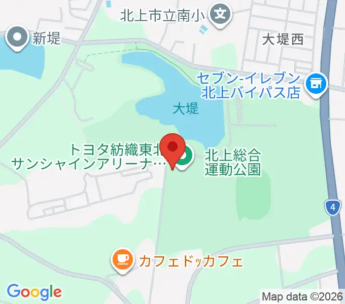トヨタ紡織東北サンシャインアリーナの地図