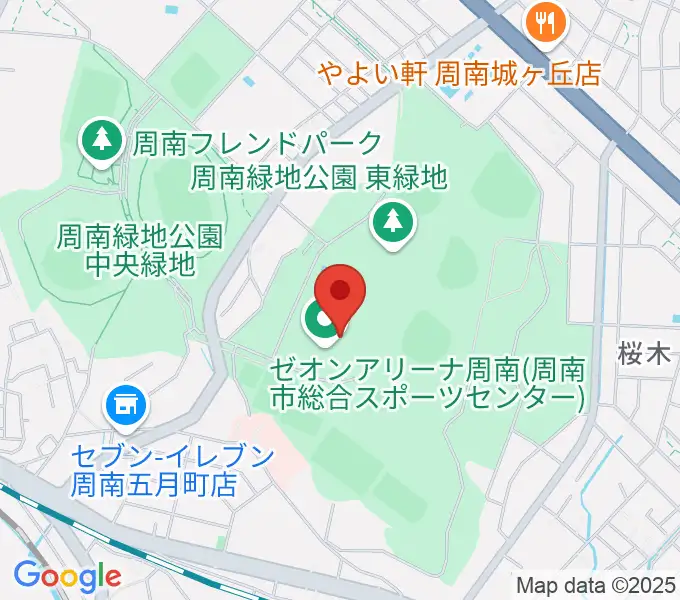 ゼオンアリーナ周南の地図