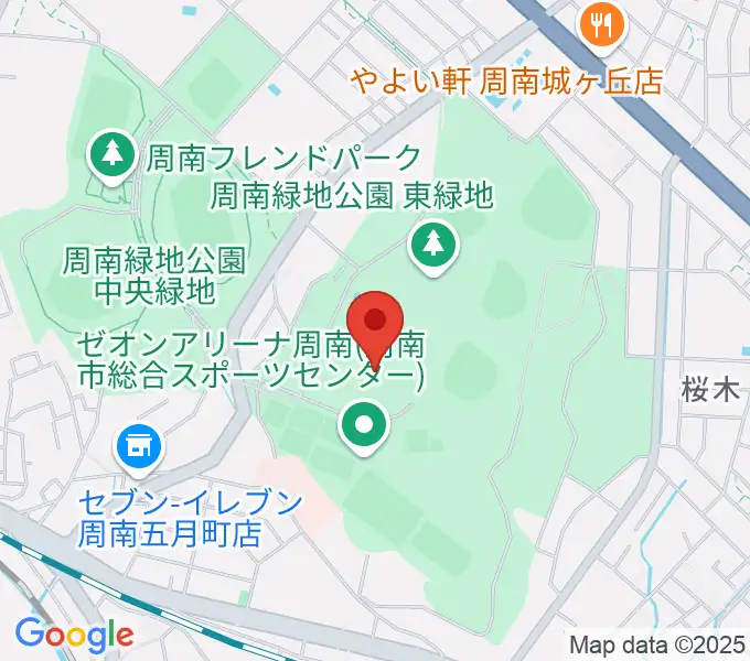 ゼオンアリーナ周南の地図