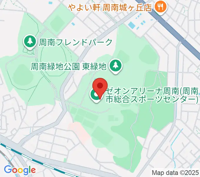ゼオンアリーナ周南の地図