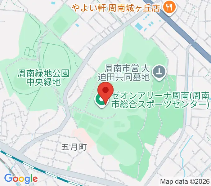 ゼオンアリーナ周南の地図