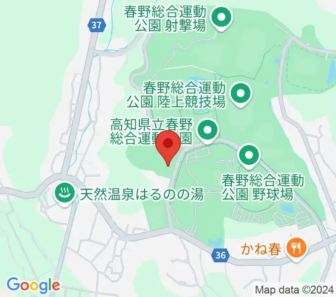 春野総合運動公園体育館の地図