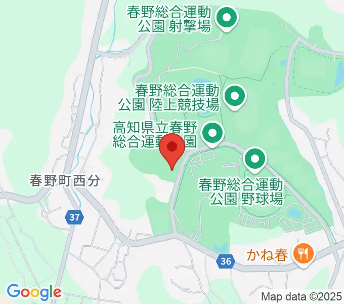 春野総合運動公園体育館の地図