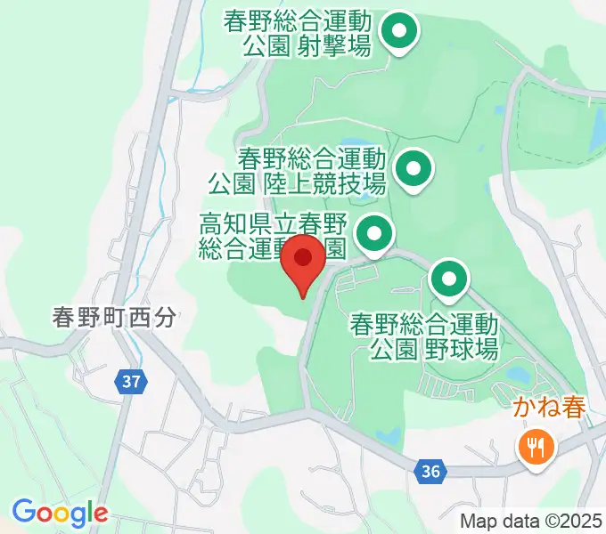 春野総合運動公園体育館の地図
