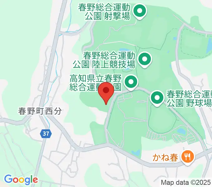 春野総合運動公園体育館の地図
