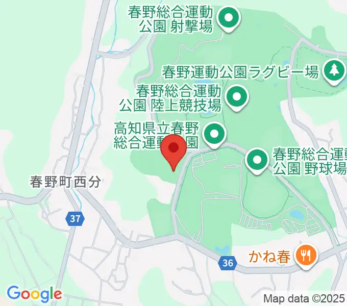 春野総合運動公園体育館の地図