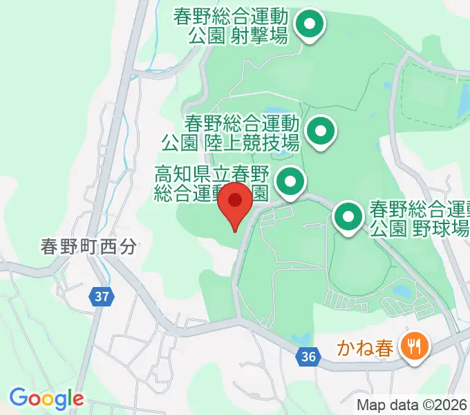春野総合運動公園体育館の地図
