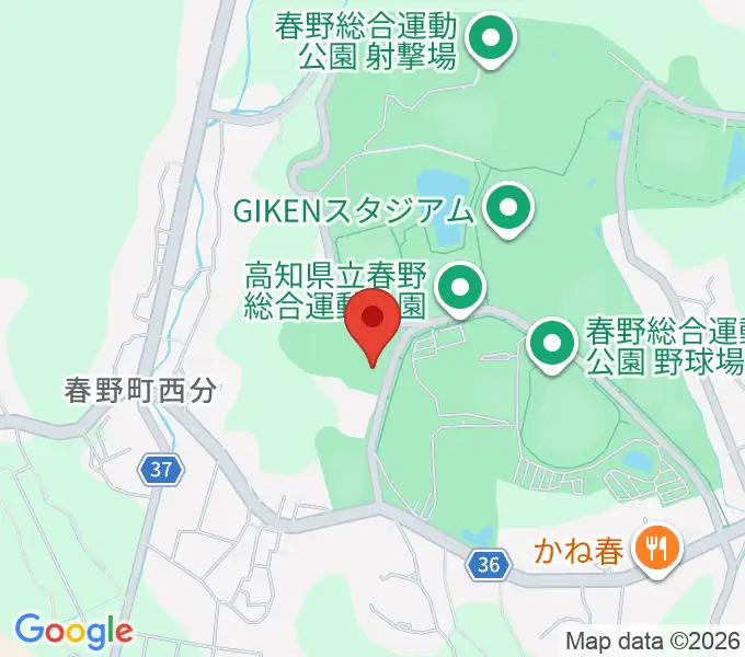 春野総合運動公園体育館の地図