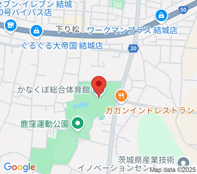 かなくぼ総合体育館の地図