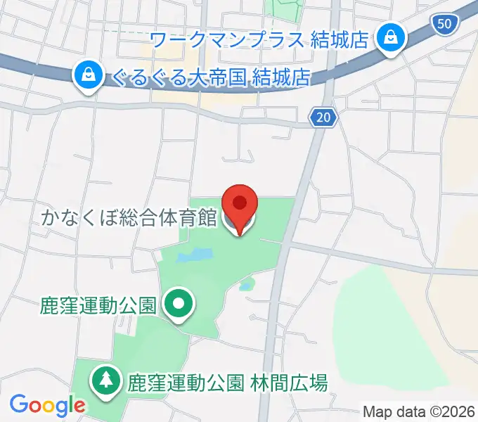 かなくぼ総合体育館の地図