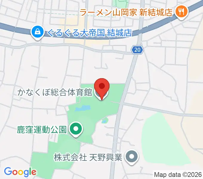 かなくぼ総合体育館の地図