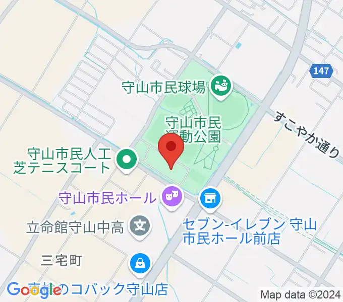 守山市民体育館の地図