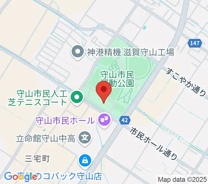 守山市民体育館の地図