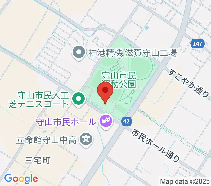 守山市民体育館の地図