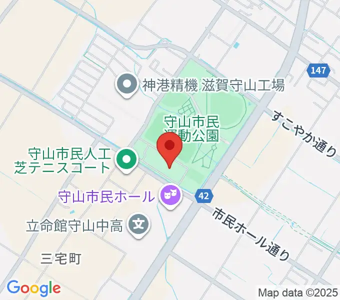 守山市民体育館の地図