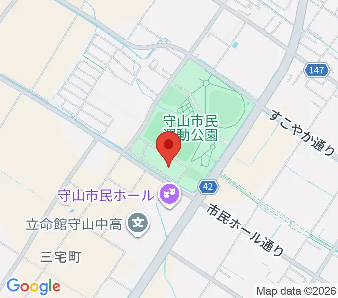 守山市民体育館の地図