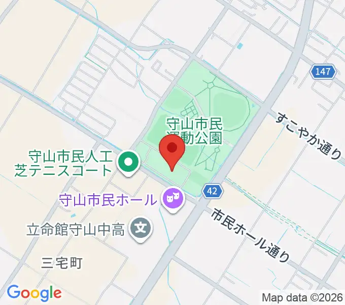 守山市民体育館の地図