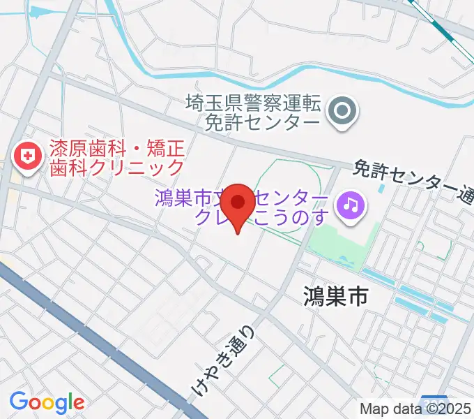 鴻巣市総合体育館の地図