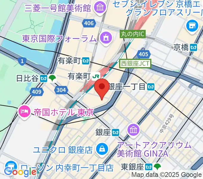 有楽町I'M A SHOWの地図