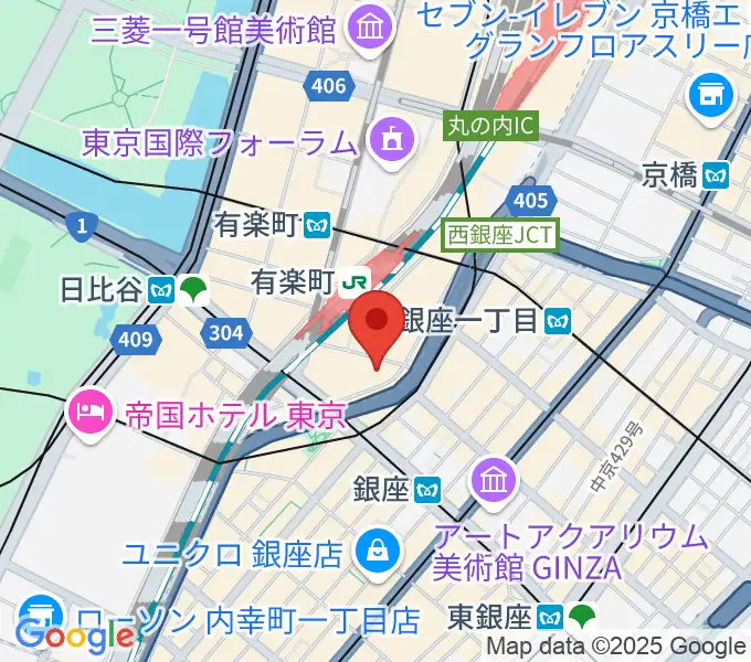 有楽町I'M A SHOWの地図