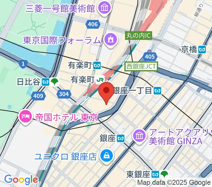 有楽町I'M A SHOWの地図