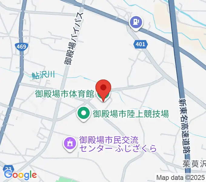 御殿場市体育館の地図