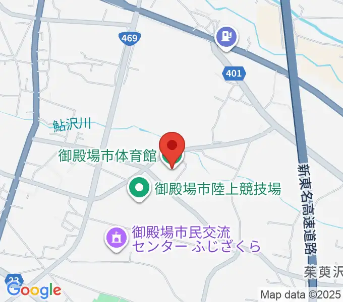 御殿場市体育館の地図