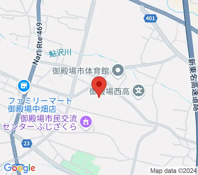 御殿場市陸上競技場の地図