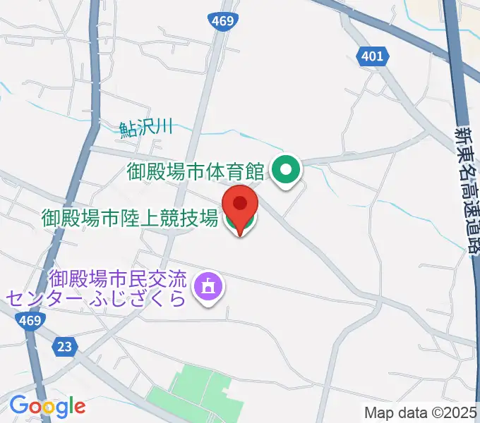 御殿場市陸上競技場の地図