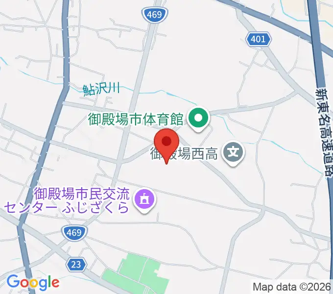 御殿場市陸上競技場の地図